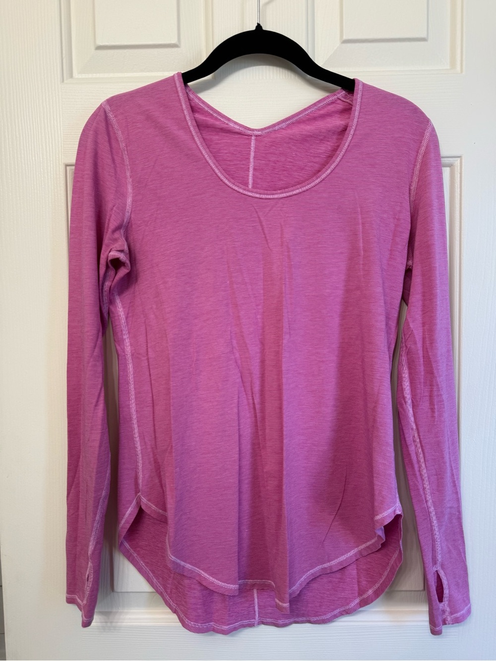 Lululemon Pink Long-Sleeve Scoop Neck Women’s Top